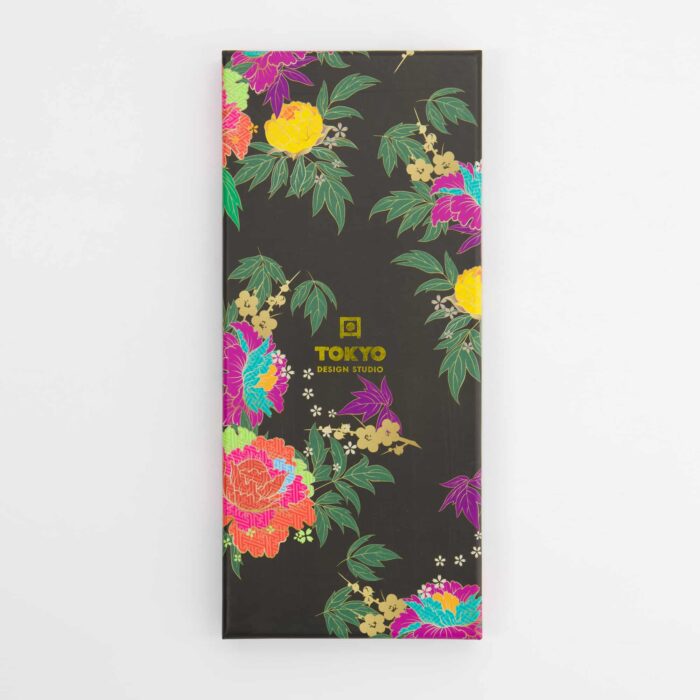 Tokyo Design Studio – Coffret Cadeau Baguettes – 5 paires – Motif Fleurs – Image 4