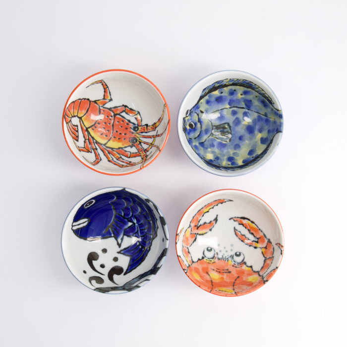 Tokyo Design Studio - Fruits de Mer - Coffret Bols 4 pièces - 11.2x6.2cm - 300ml – Image 2
