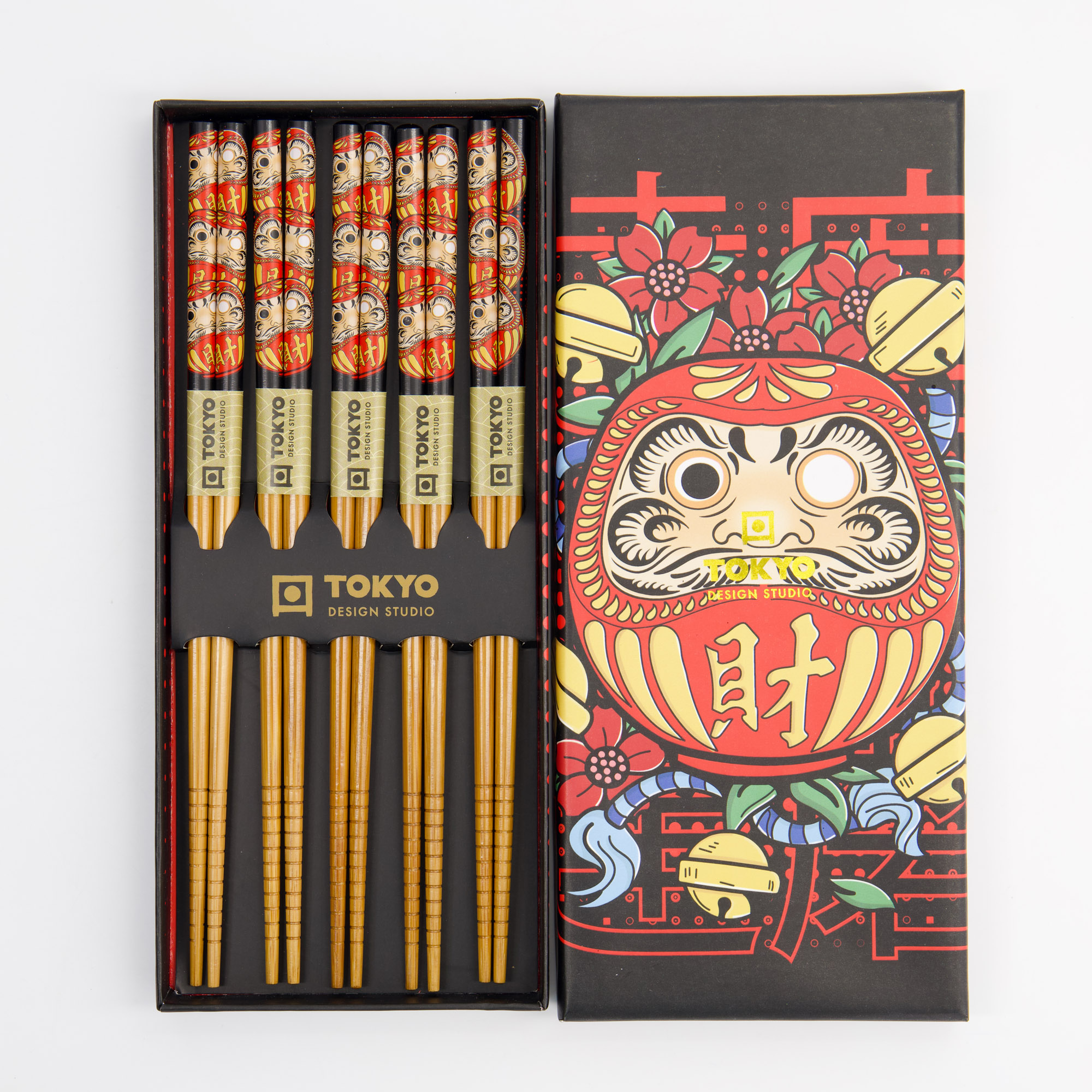 Tokyo Design Studio - Daruma - Coffret Cadeau Baguettes - 5 pièces – Image 6