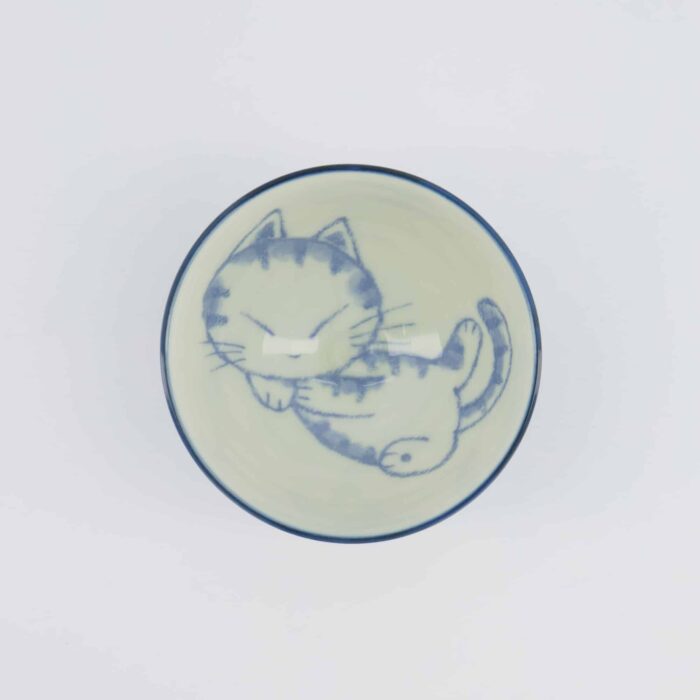 Tokyo Design Studio - Bol à Riz Kawaii - Chat Endormi - Bleu - 11.5x6cm Converterende productomschrijving: – Image 2