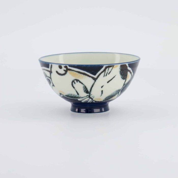 Tokyo Design Studio - Bol à Riz Kawaii - Chat Endormi - Bleu - 11.5x6cm Converterende productomschrijving: – Image 3