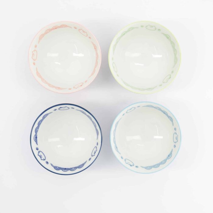 Tokyo Design Studio - Kawaii Animals - Set de Bols Cadeau Chat - 4 pièces - 11.3x5.8cm – Image 2