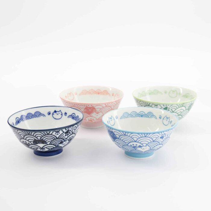 Tokyo Design Studio - Kawaii Animals - Set de Bols Cadeau Chat - 4 pièces - 11.3x5.8cm – Image 3