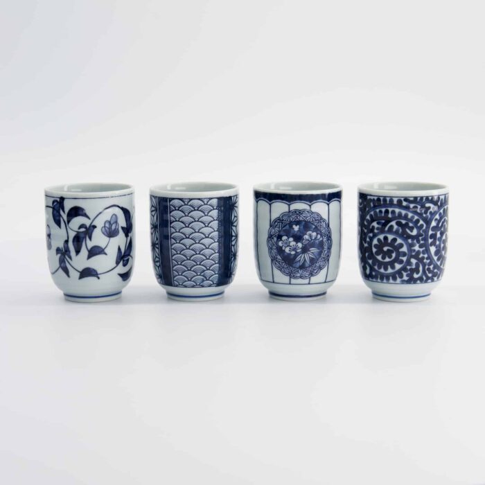 Tokyo Design Studio - Coffret Cadeau Tasses - 4 Pièces - Bleu/Blanc - 160ml - 6.5x7.5cm – Image 2