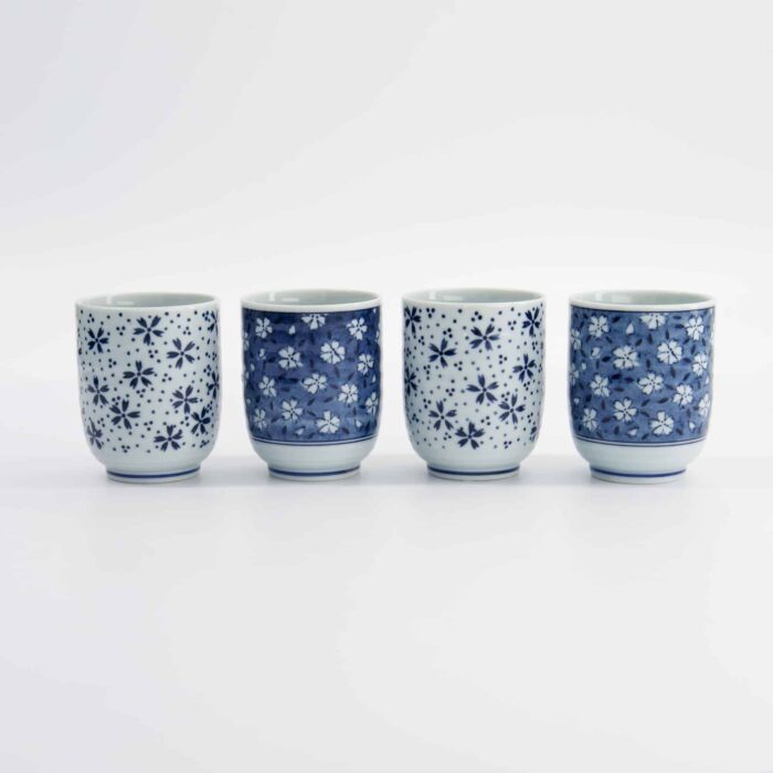 Tokyo Design Studio - Coffret Cadeau Tasses - 4 Pièces - Bleu/Blanc - 160ml - 6.5x7.5cm – Image 7