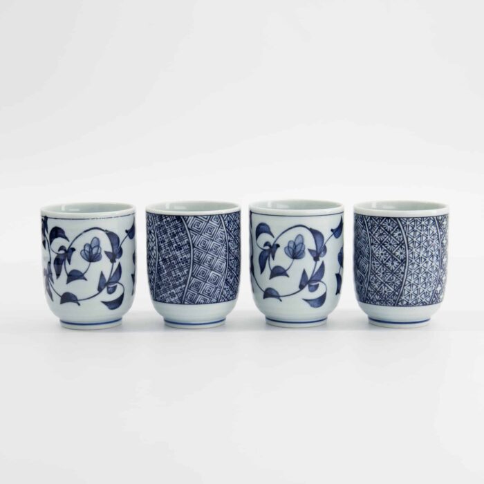 Tokyo Design Studio - Coffret Cadeau Tasses - 4 Pièces - Bleu/Blanc - 160ml - 6.5x7.5cm – Image 4