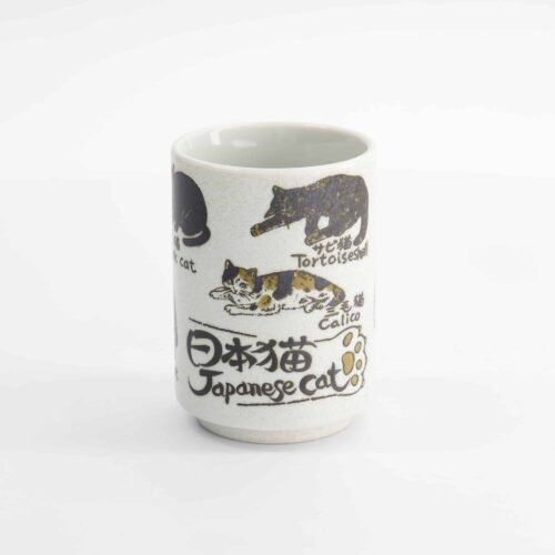 Tokyo Design Studio - Beker - Embossed Japanse Katten - 7.2cm x 10.2cm - 260ml