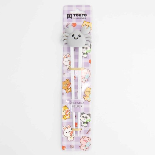Tokyo Design Studio - Kinderen Chopsticks - Krab - Grijs - 22cm