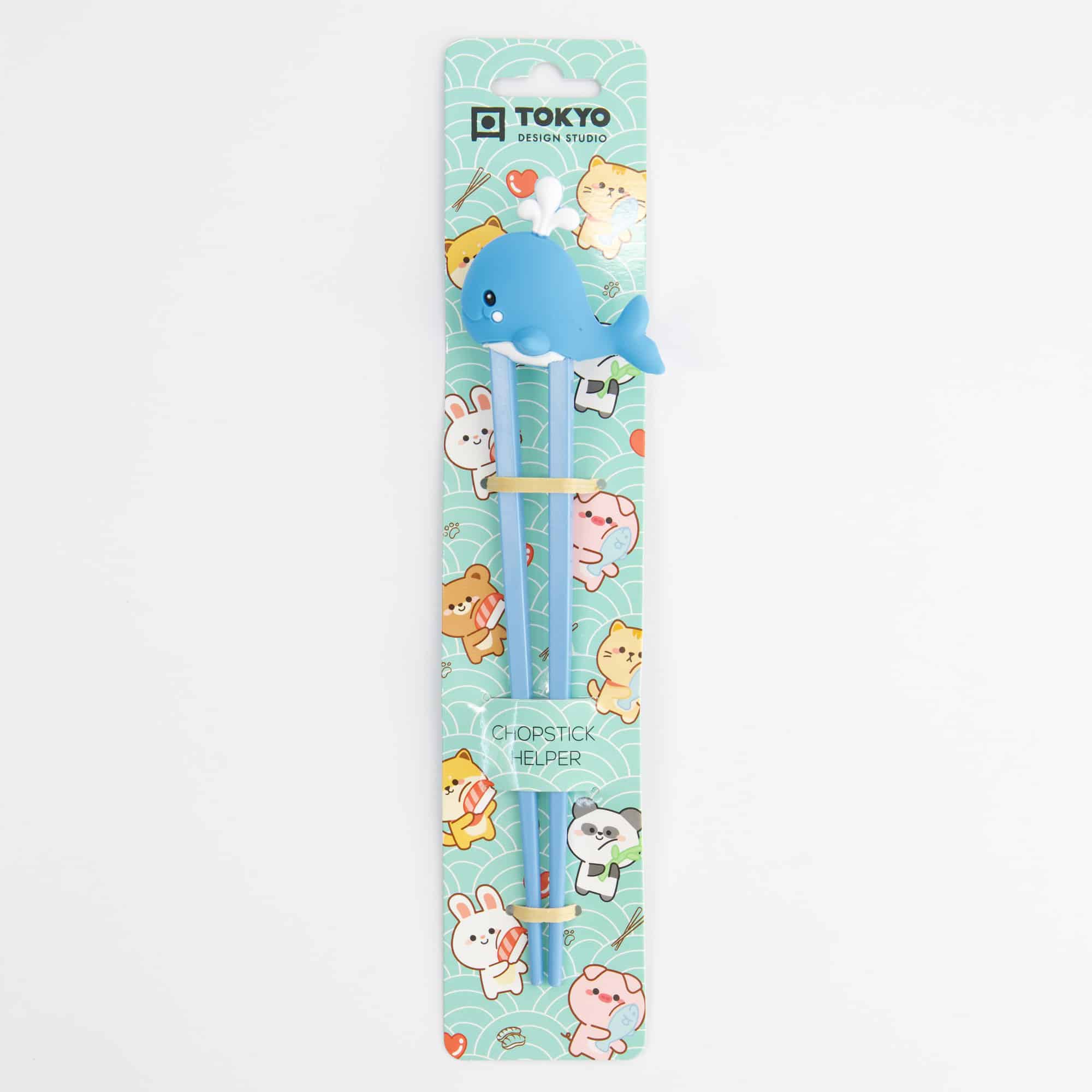 Tokyo Design Studio - Whale - Kinder Chopsticks - Blauw - 22cm
