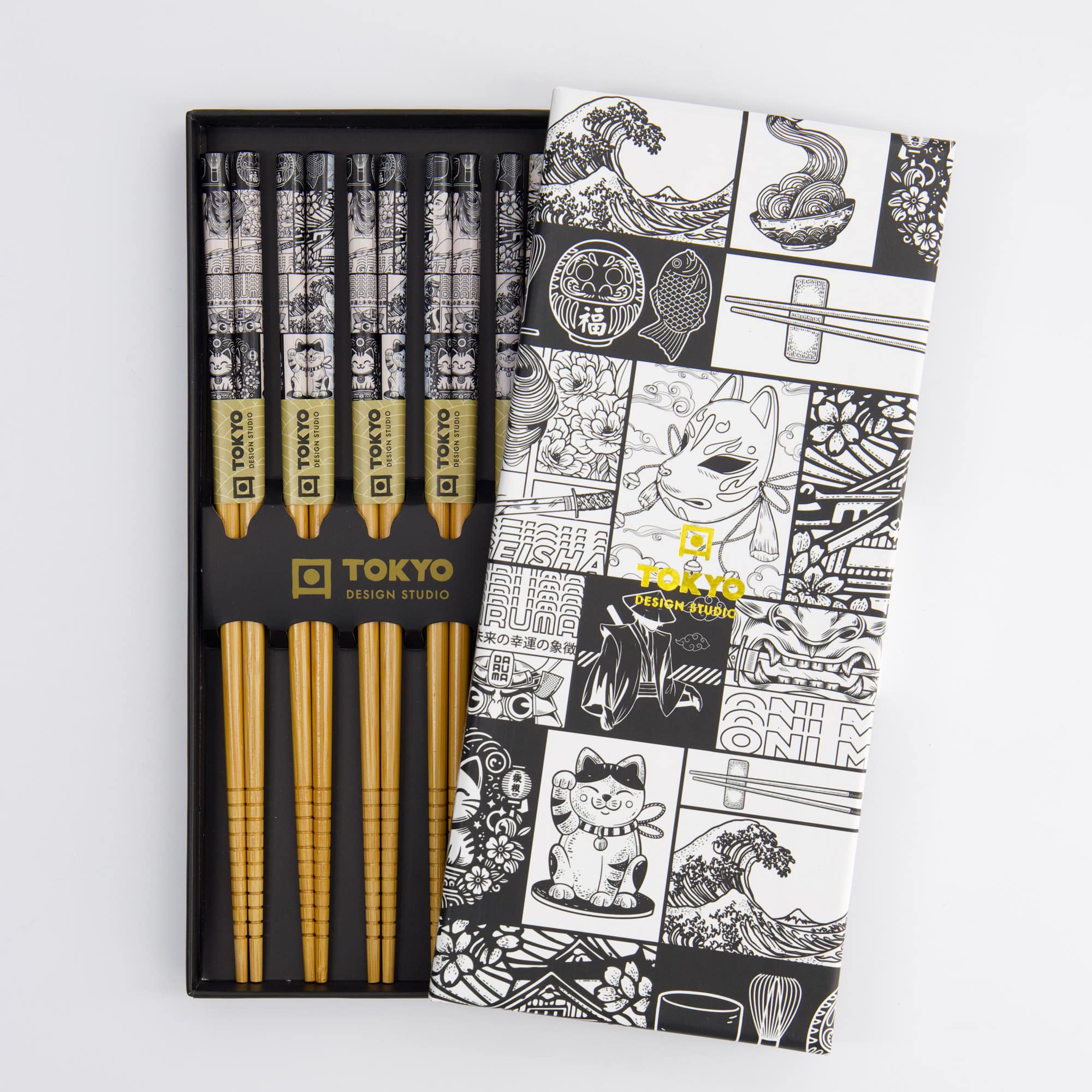 Tokyo Design Studio – Chopsticks Giftset - Set van vijf - Tokyo Fan