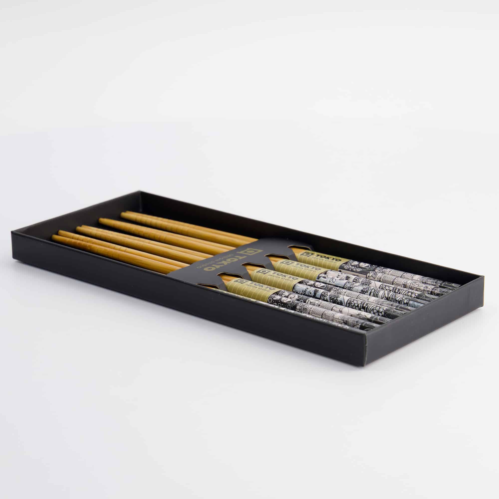 Tokyo Design Studio – Coffret de Baguettes – Ensemble de cinq – Tokyo Fan – Image 6