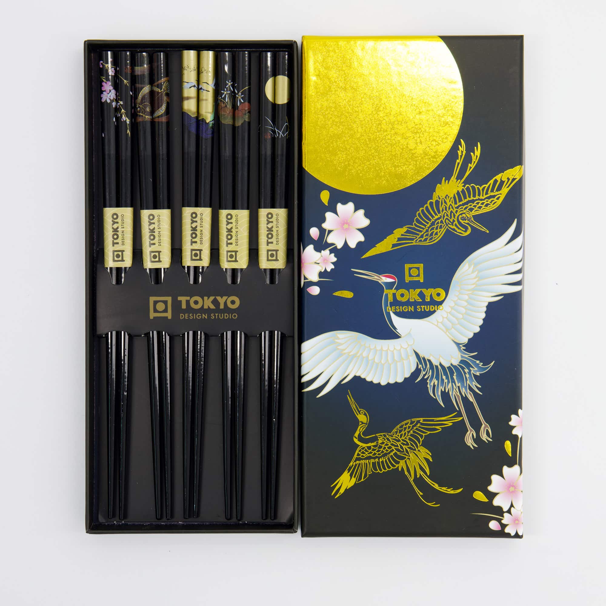 Tokyo Design Studio - Coffret de Baguettes - Grue - Cinq Pièces – Image 2