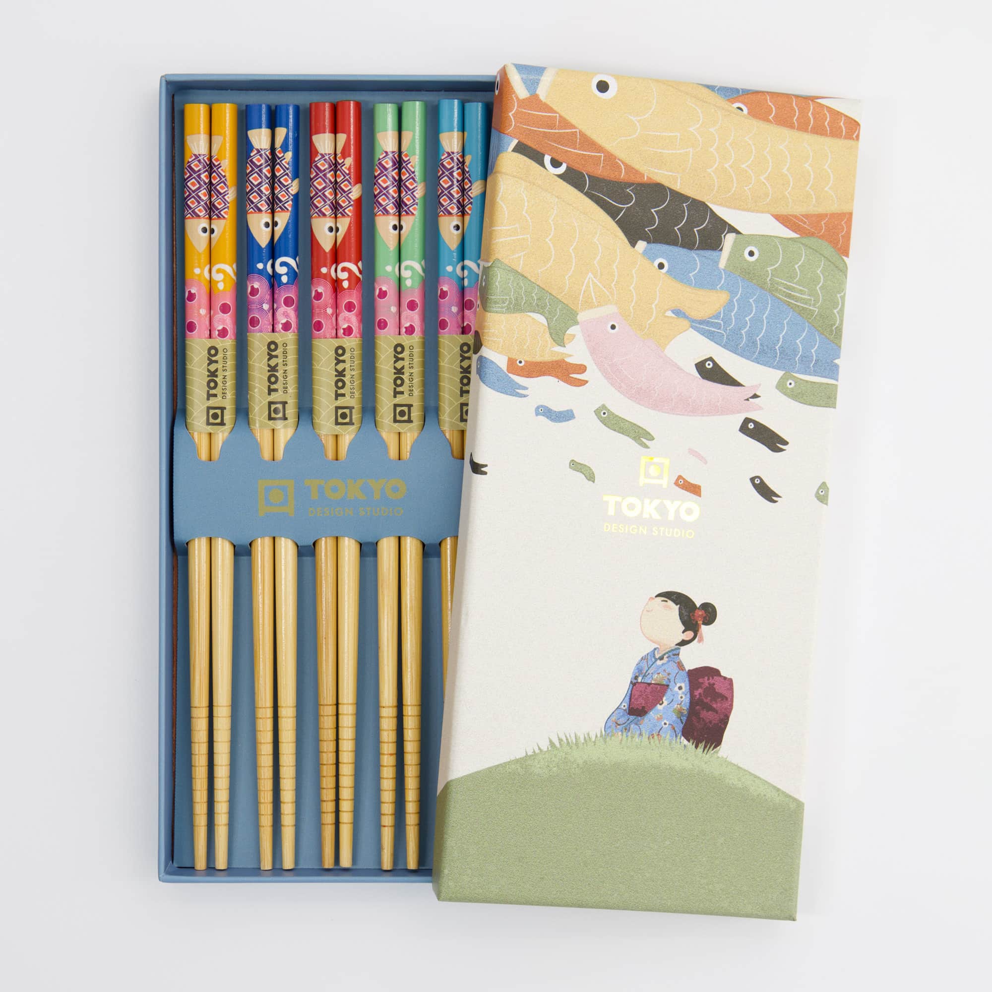 Tokyo Design Studio – Chopsticks Giftset – Set van vijf – Koinobori