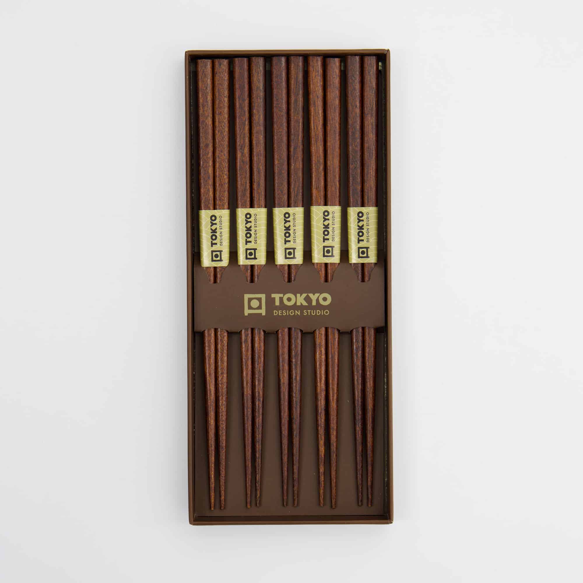 Tokyo Design Studio – Coffret Baguettes Japonaises – Set de cinq – Golden Cloud – Image 2