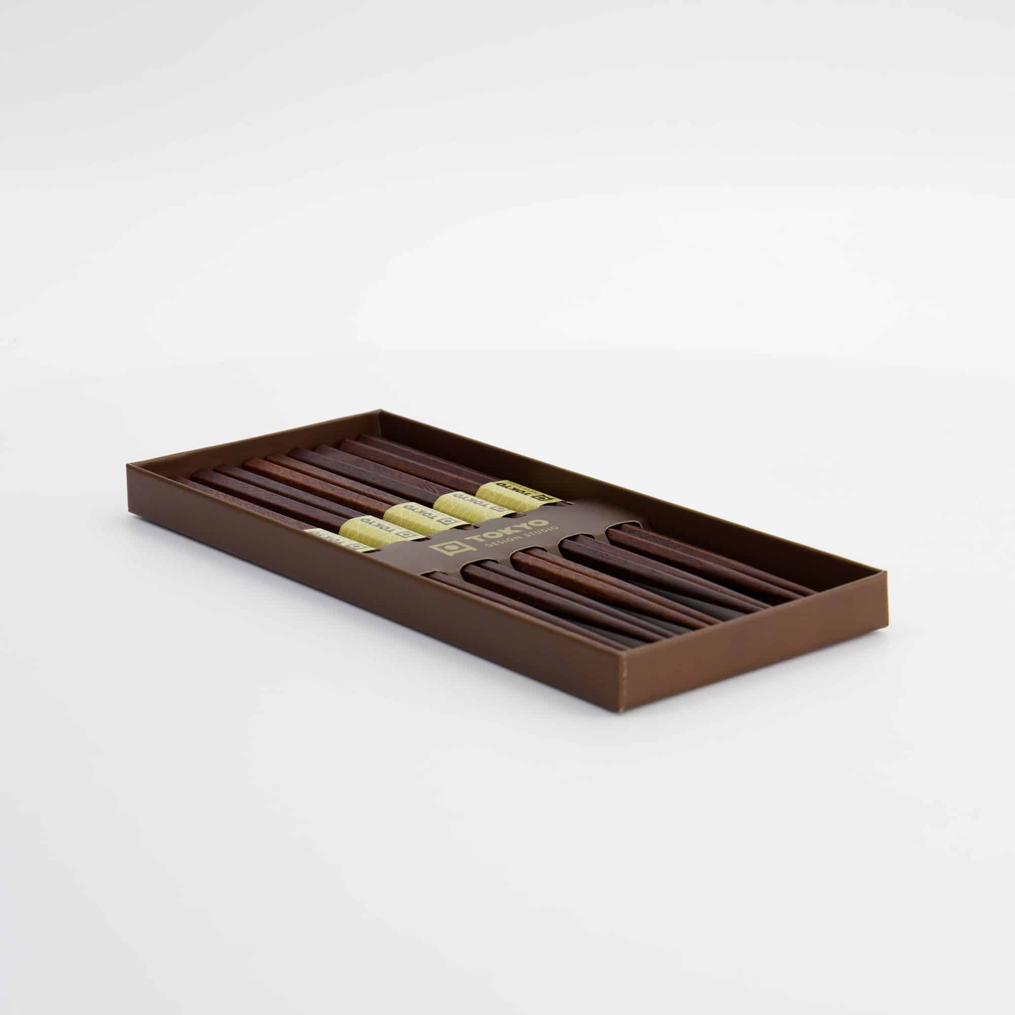 Tokyo Design Studio - Coffret Baguettes - Brun Foncé - Cinq Pièces – Image 5