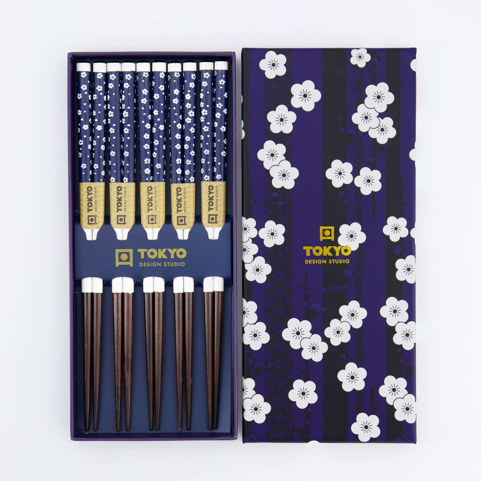 Tokyo Design Studio - Coffret de Baguettes - Blue Plum - Cinq Pièces – Image 2