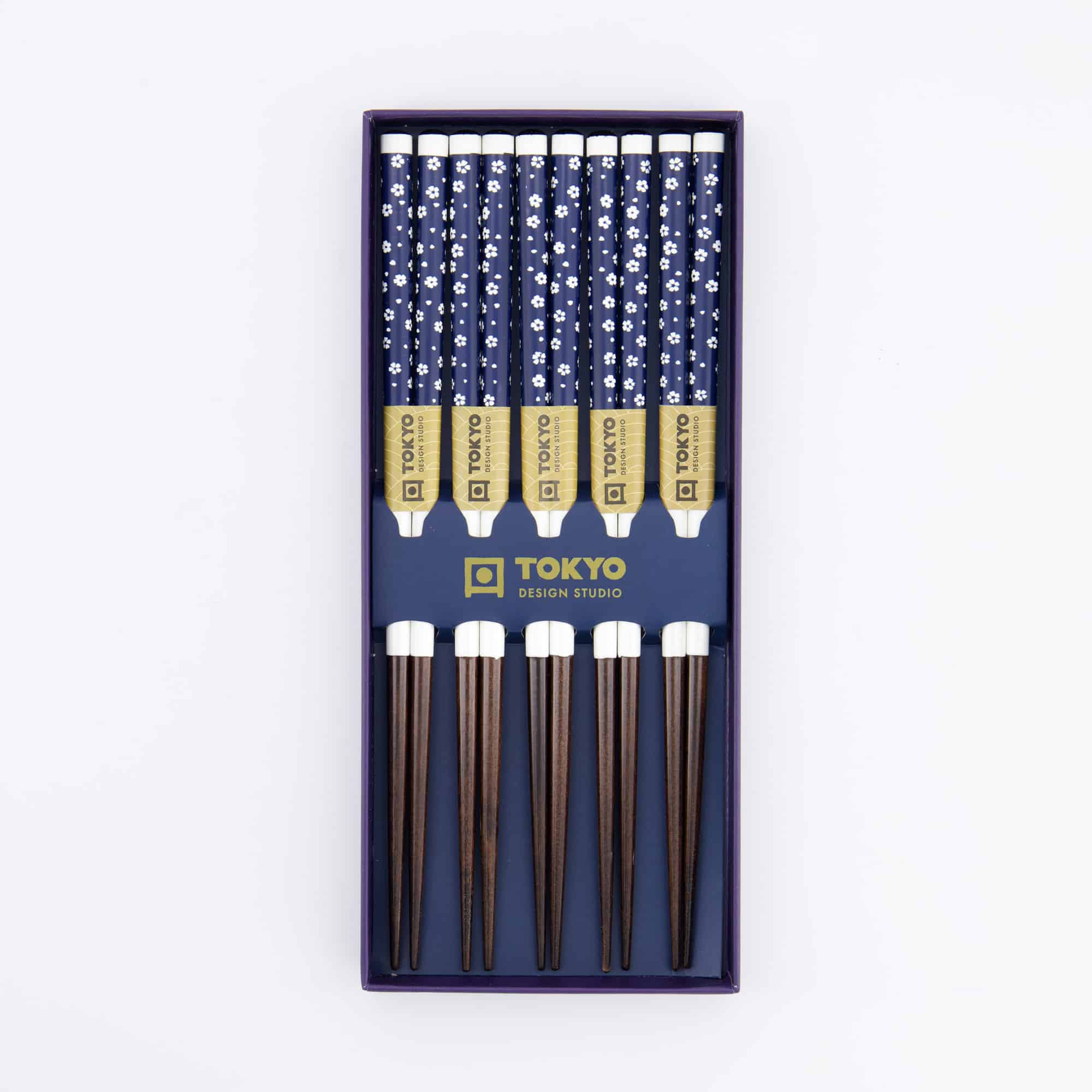 Tokyo Design Studio - Coffret de Baguettes - Blue Plum - Cinq Pièces – Image 4