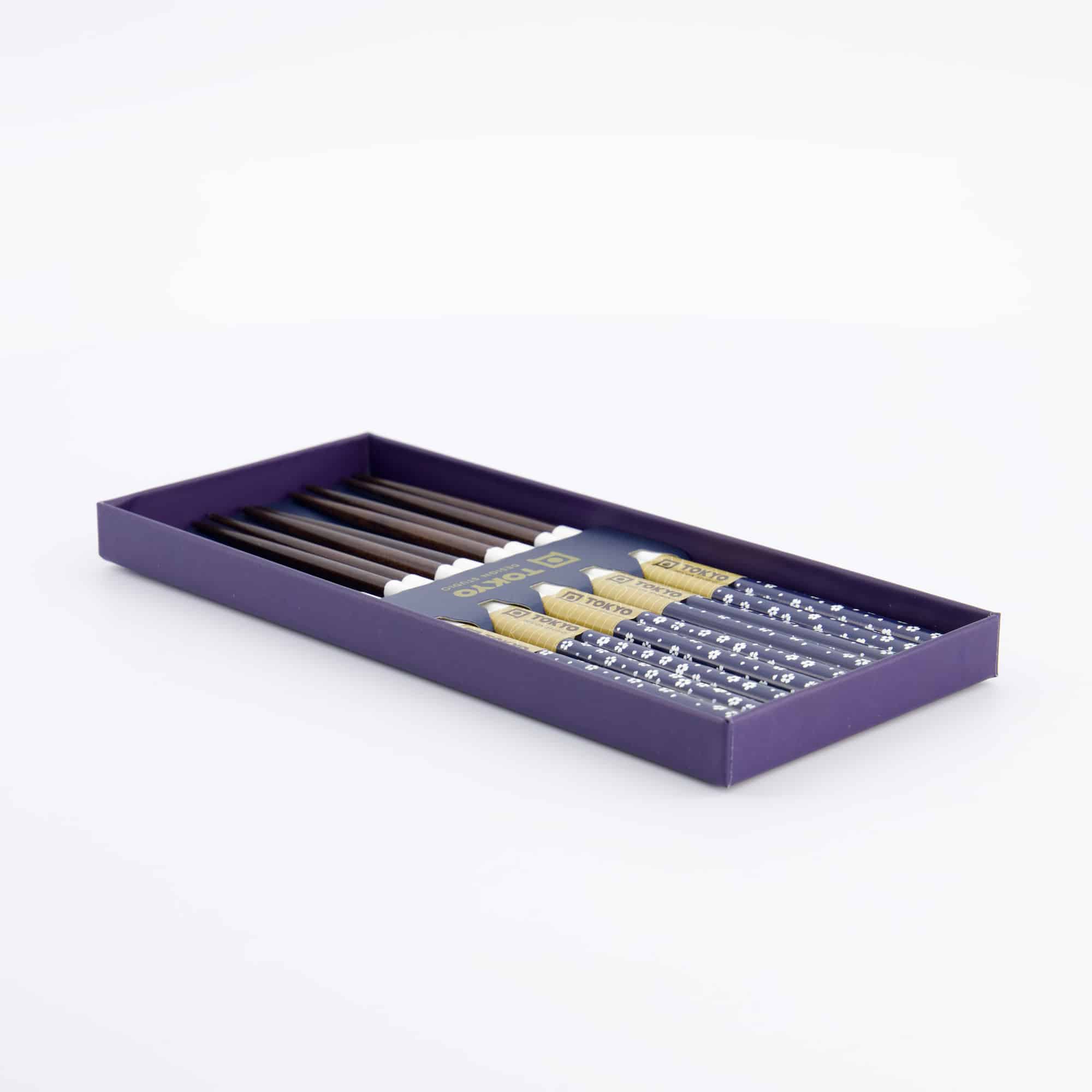 Tokyo Design Studio - Coffret de Baguettes - Blue Plum - Cinq Pièces – Image 3