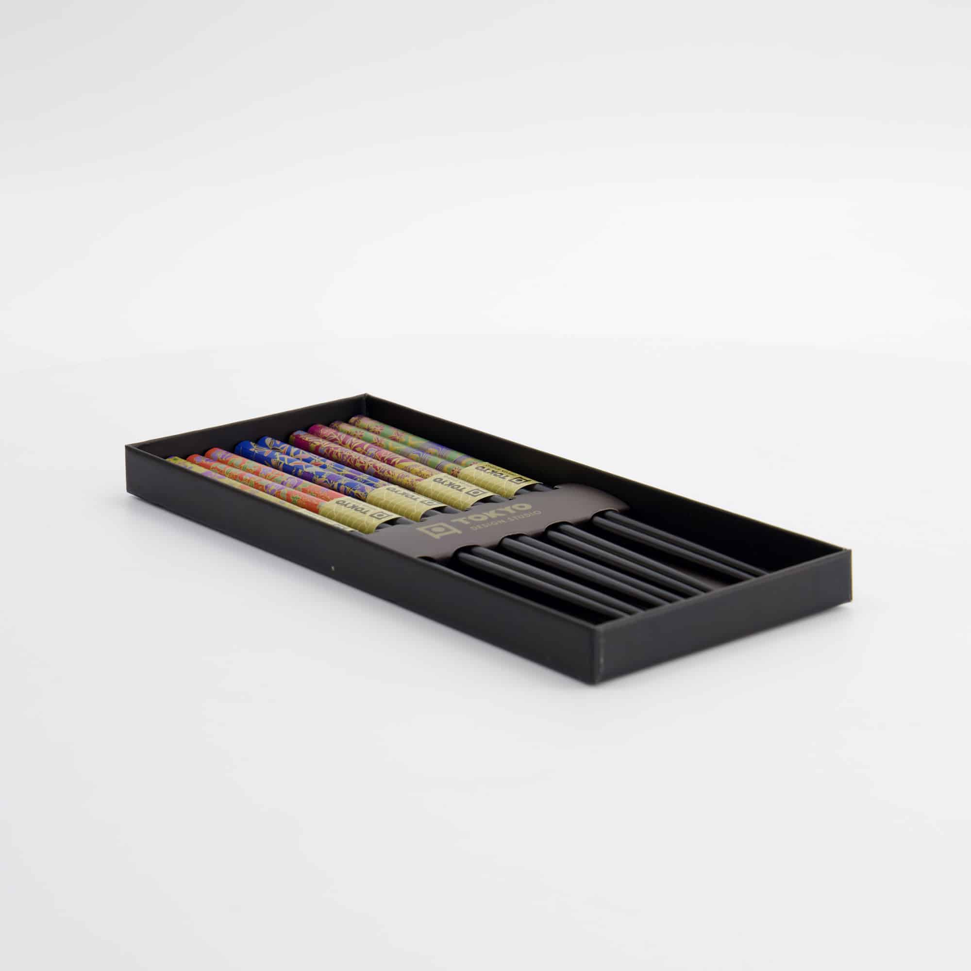 Tokyo Design Studio – Coffret Baguettes Japonaises – Lot de cinq – Golden Leaf – Image 5