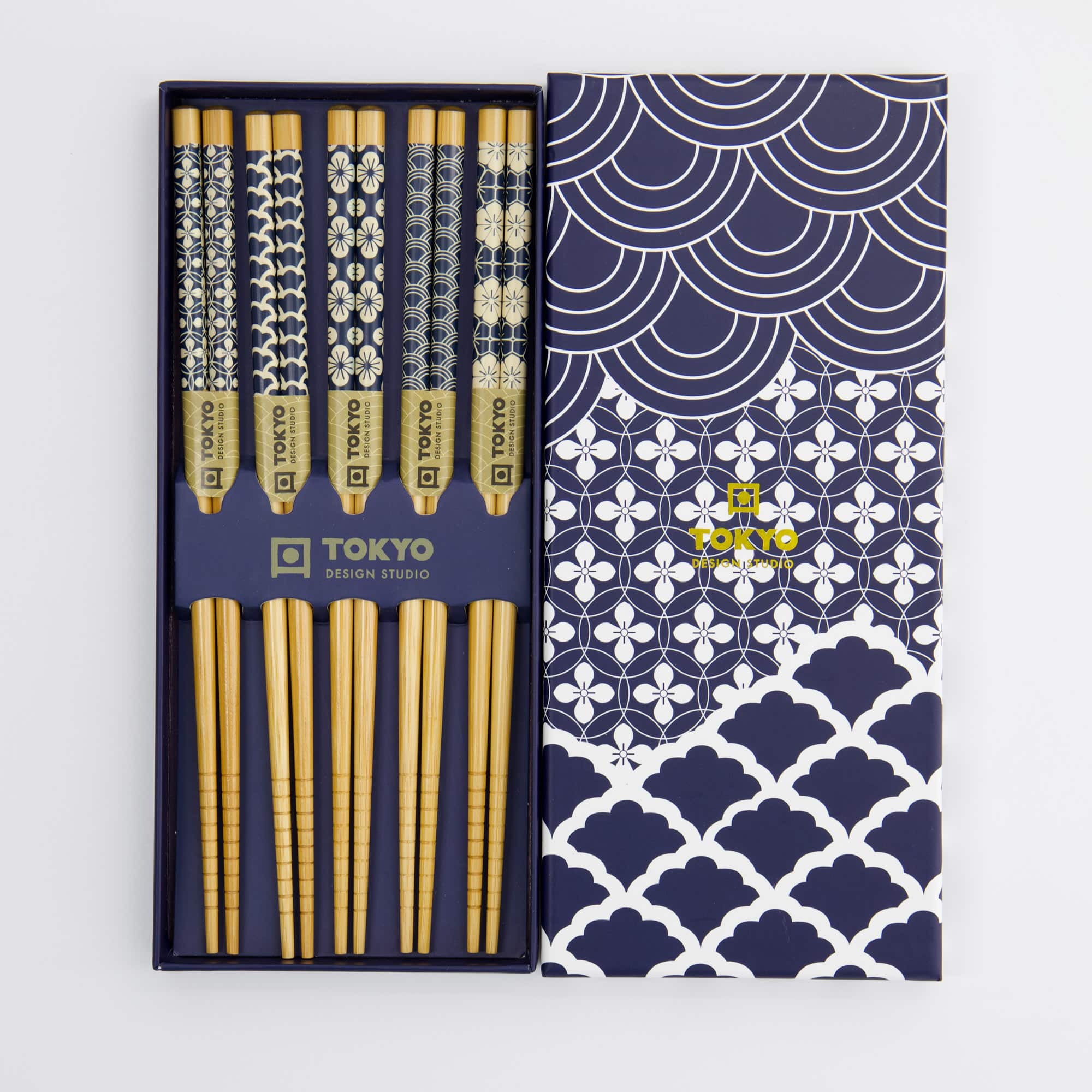 Tokyo Design Studio - Coffret Baguettes - Blue Wave - cinq pièces – Image 2
