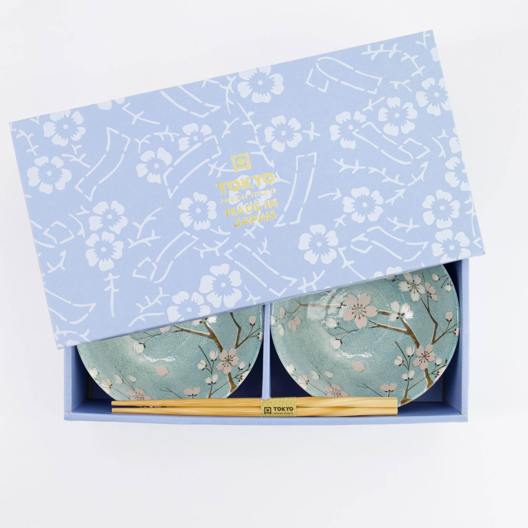 Tokyo Design Studio - Fujisakura - Ensemble de Bols Tayo 2 pièces avec baguettes - 15,2x6,7cm - 500ml - Vert – Image 6