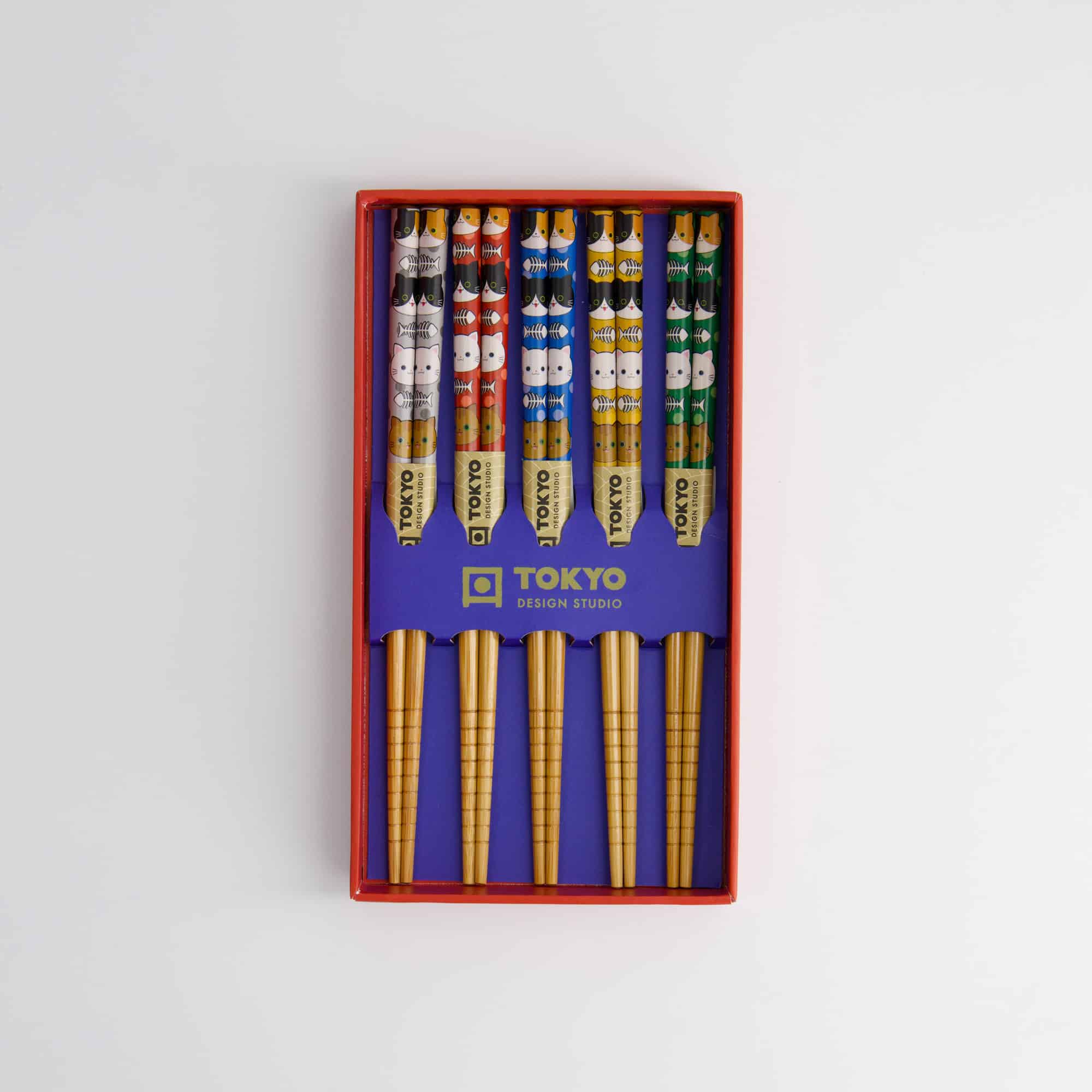 Tokyo Design Studio - Coffret Cadeau Baguettes pour Enfants/5 - Chats – Image 3
