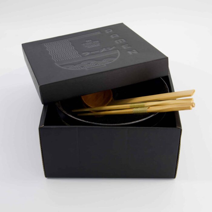 Tokyo Design Studio - Arahake - Coffret Cadeau Ramen - 6 pièces - 21.5x9cm - 1300ml - Noir – Image 4