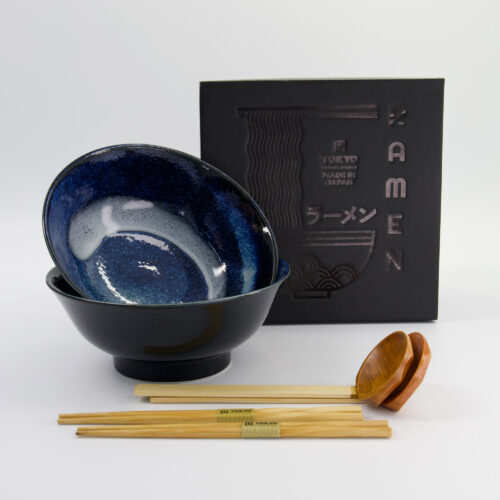 Tokyo Design Studio - Izayoi - 6-delige Ramen Geschenkset - 21,5x9 cm - 1300 ml - Blauw