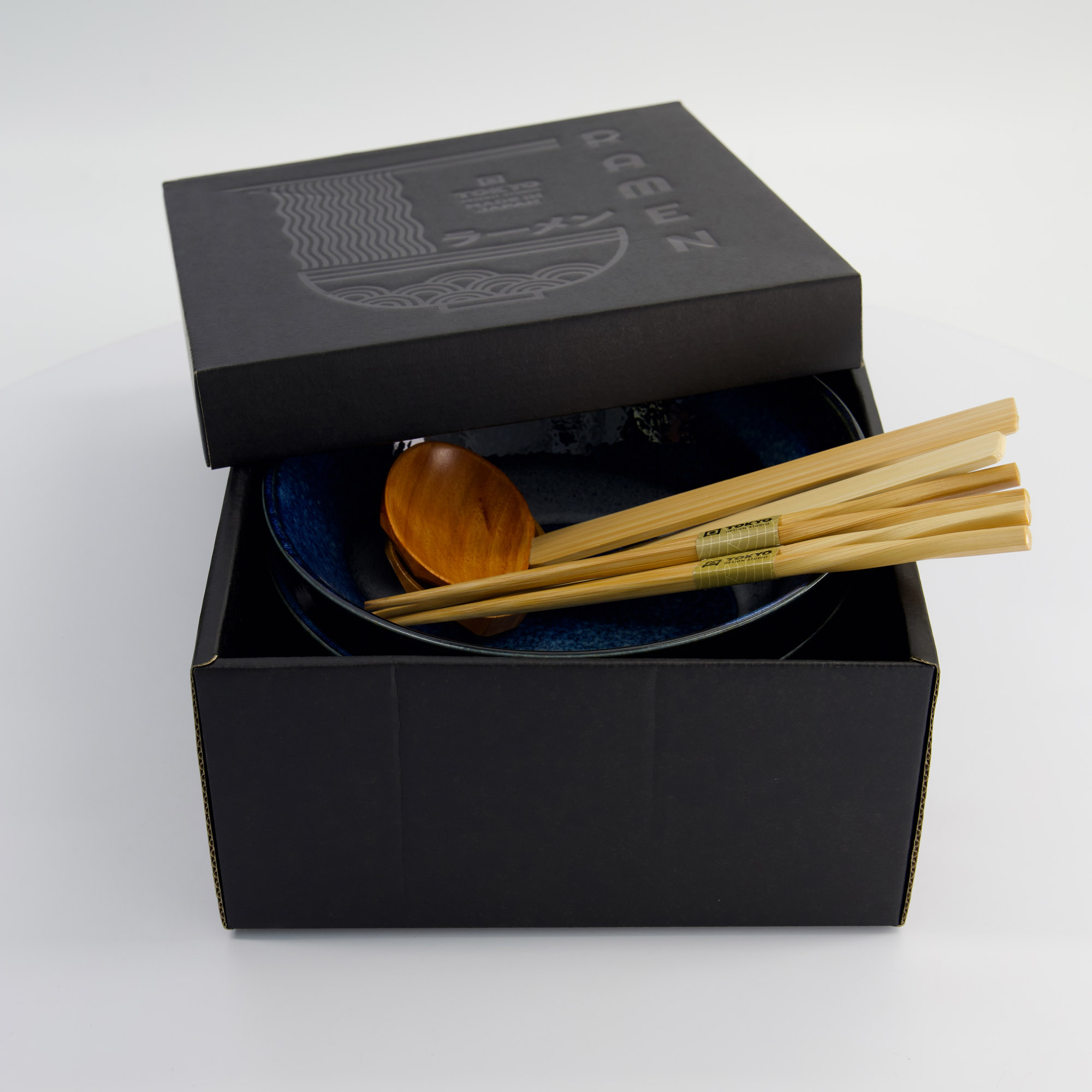 Tokyo Design Studio - Izayoi - Coffret Ramen 6 pièces - 21,5x9 cm - 1300 ml - Bleu – Image 3