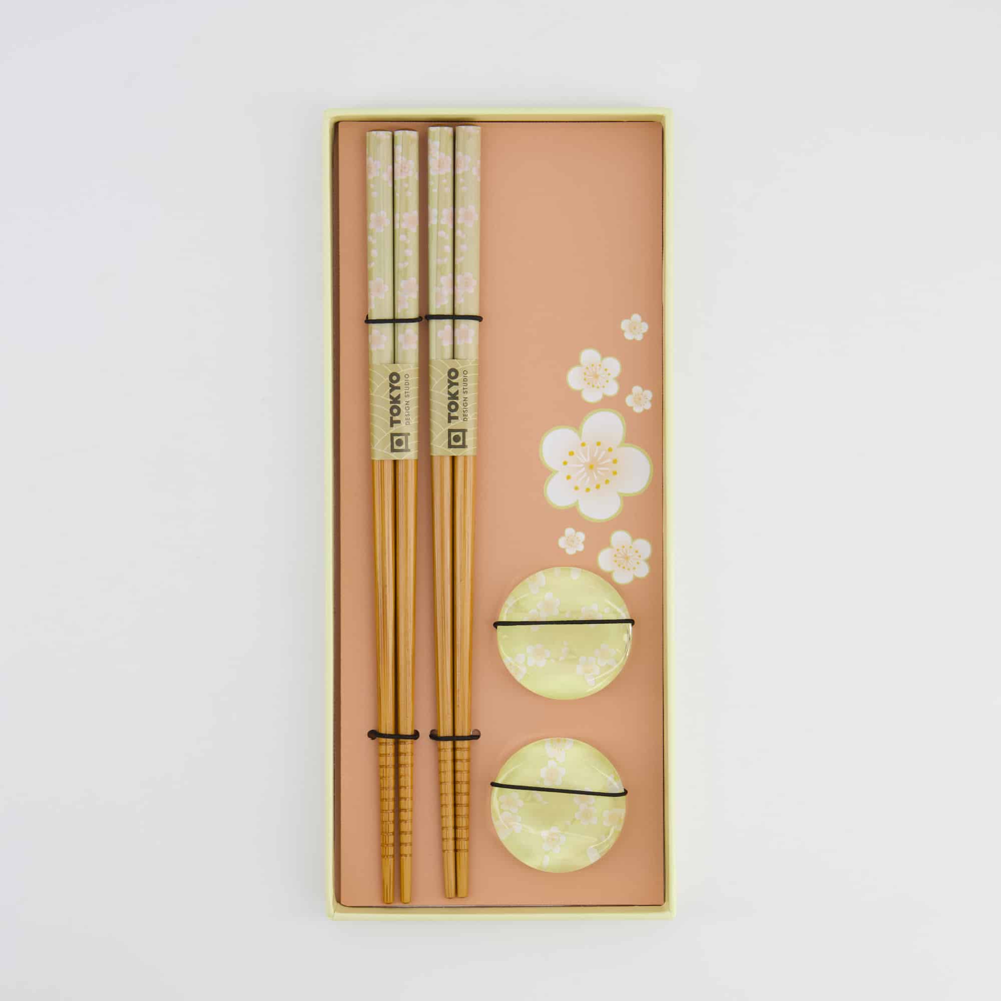 Tokyo Design Studio - Coffret Baguettes - Pink Flower - Ensemble de 4 pièces – Image 2