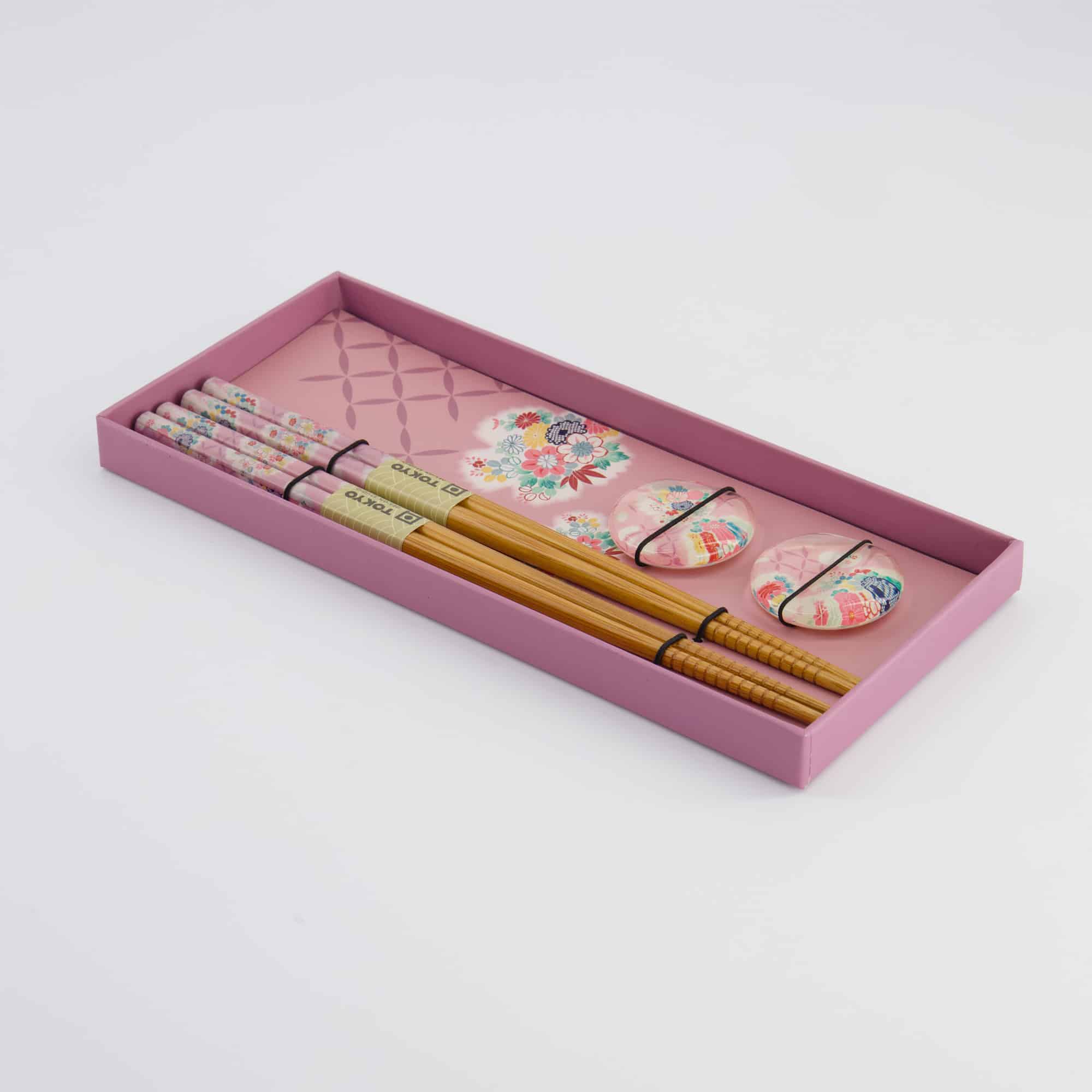 Tokyo Design Studio - Coffret Baguettes - Pink Flower - Ensemble de 4 pièces – Image 5