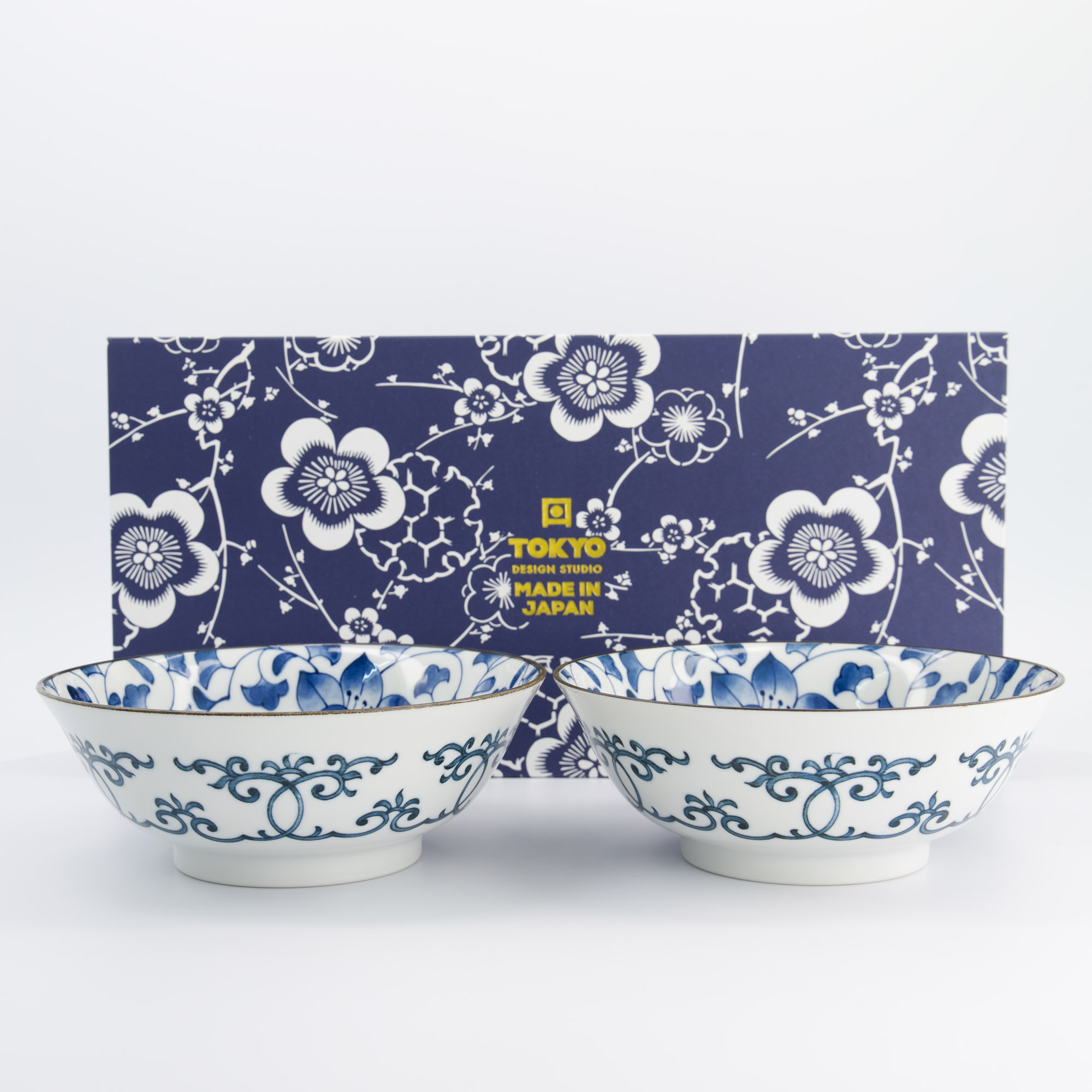 Tokyo Design Studio – Set de Bols à Ramen – Bleu – 2 pièces – Avec Boîte Cadeau – 19x7,5cm – 1100ml – Image 3