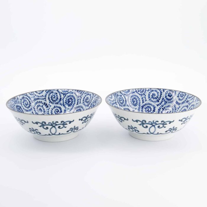 Tokyo Design Studio – Set de Bols à Ramen – Bleu – Bols à Nouilles – Avec Boîte Cadeau – 19x7,5cm – 1100ml – Image 2