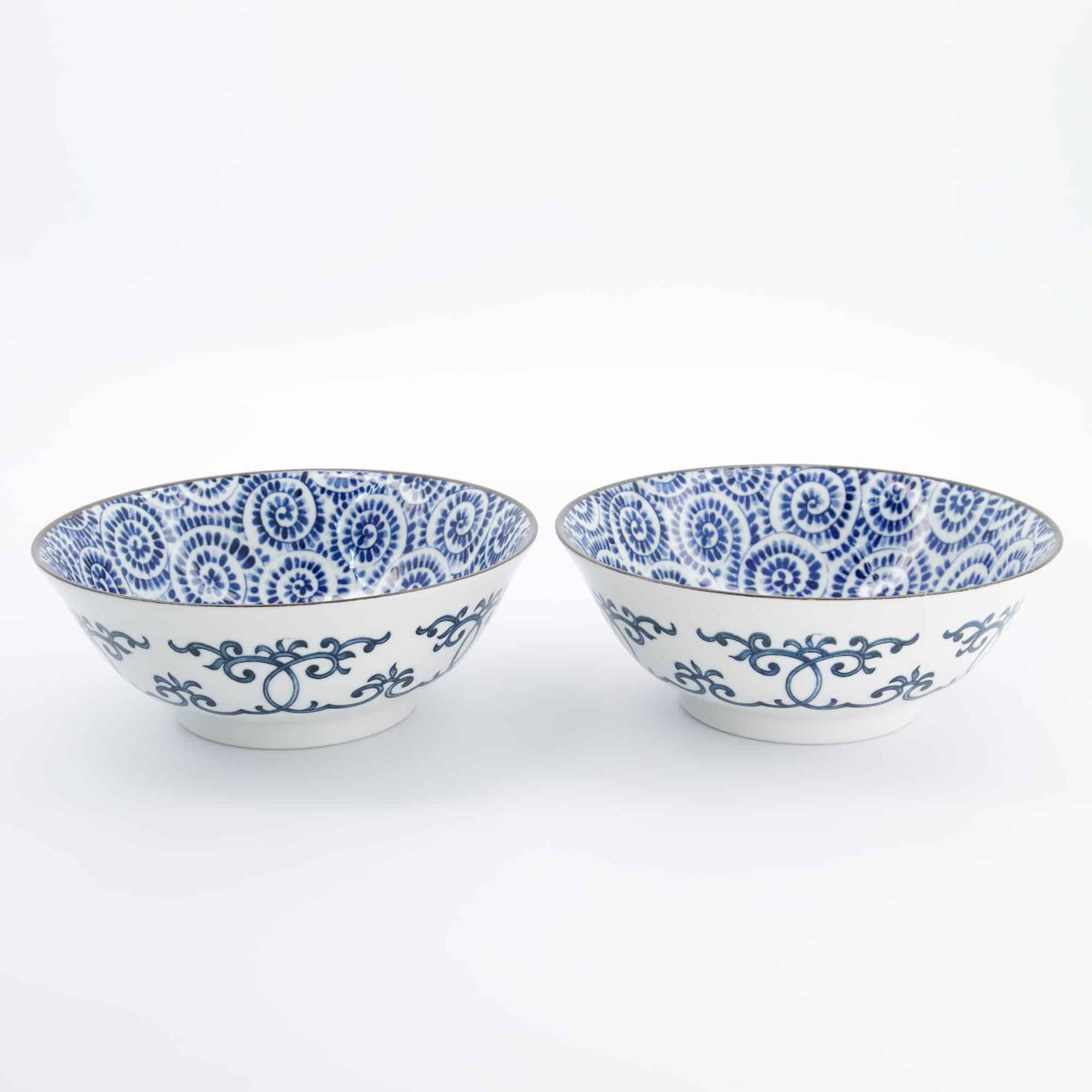 Tokyo Design Studio – Set de Bols à Ramen – Bleu – Bols à Nouilles – Avec Boîte Cadeau – 19x7,5cm – 1100ml – Image 2