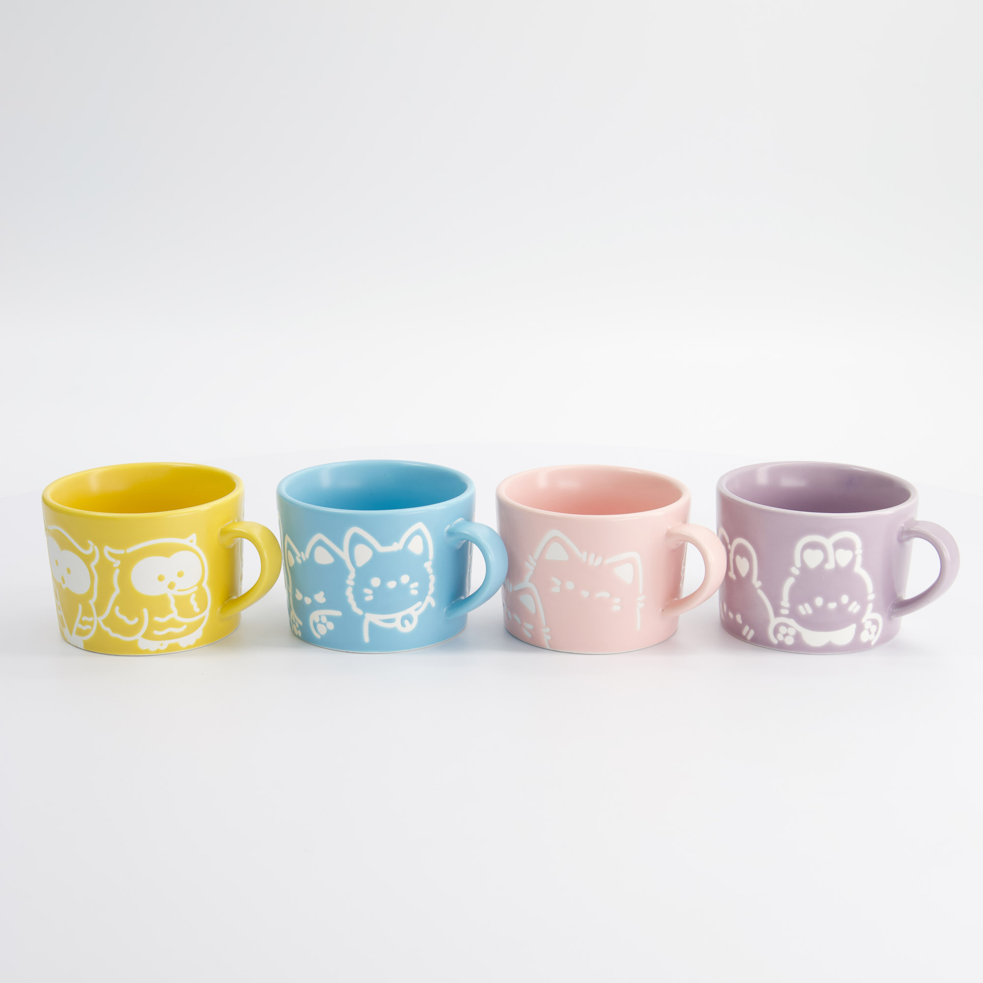 Tokyo Design Studio - Kawaii - Animaux - Coffret Cadeau de Tasses 4 pièces - 8x6cm – Image 2