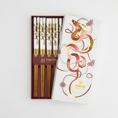 Tokyo Design Studio - Chopstick Giftset/5 - Rode Draak