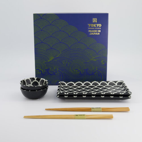 Onyx Noir Mermaid Sushi Giftset 6pcs 22x13x2cm & 8.5x3.4cm
