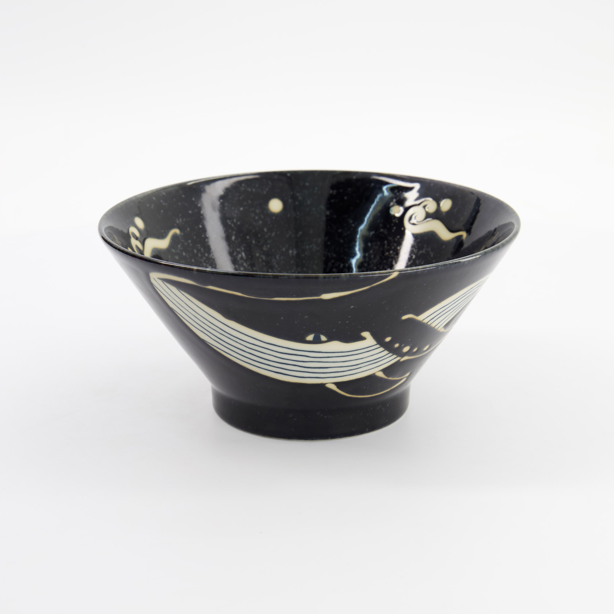 Tokyo Design Studio - Kawaii - Bowl - Black Whale - 18.5x9cm