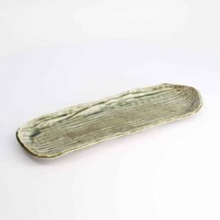 Tokyo Design Studio - Mino Craft Rechthoekig Bord - 33.5x11.5x2cm - Yamasan Groen