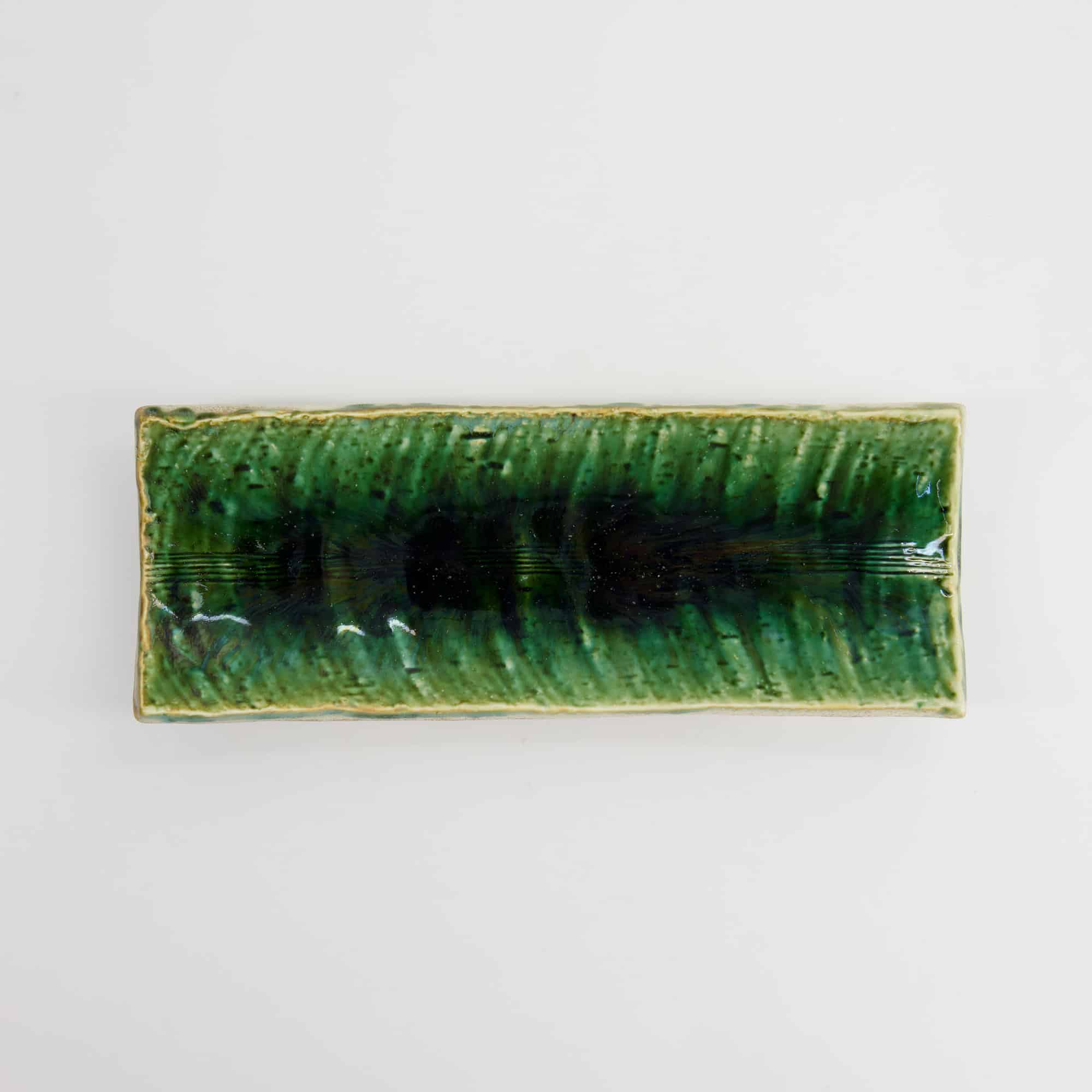 Tokyo Design Studio - Mino Craft Assiette Rectangulaire - 27.5x5.2cm - Vert – Image 4