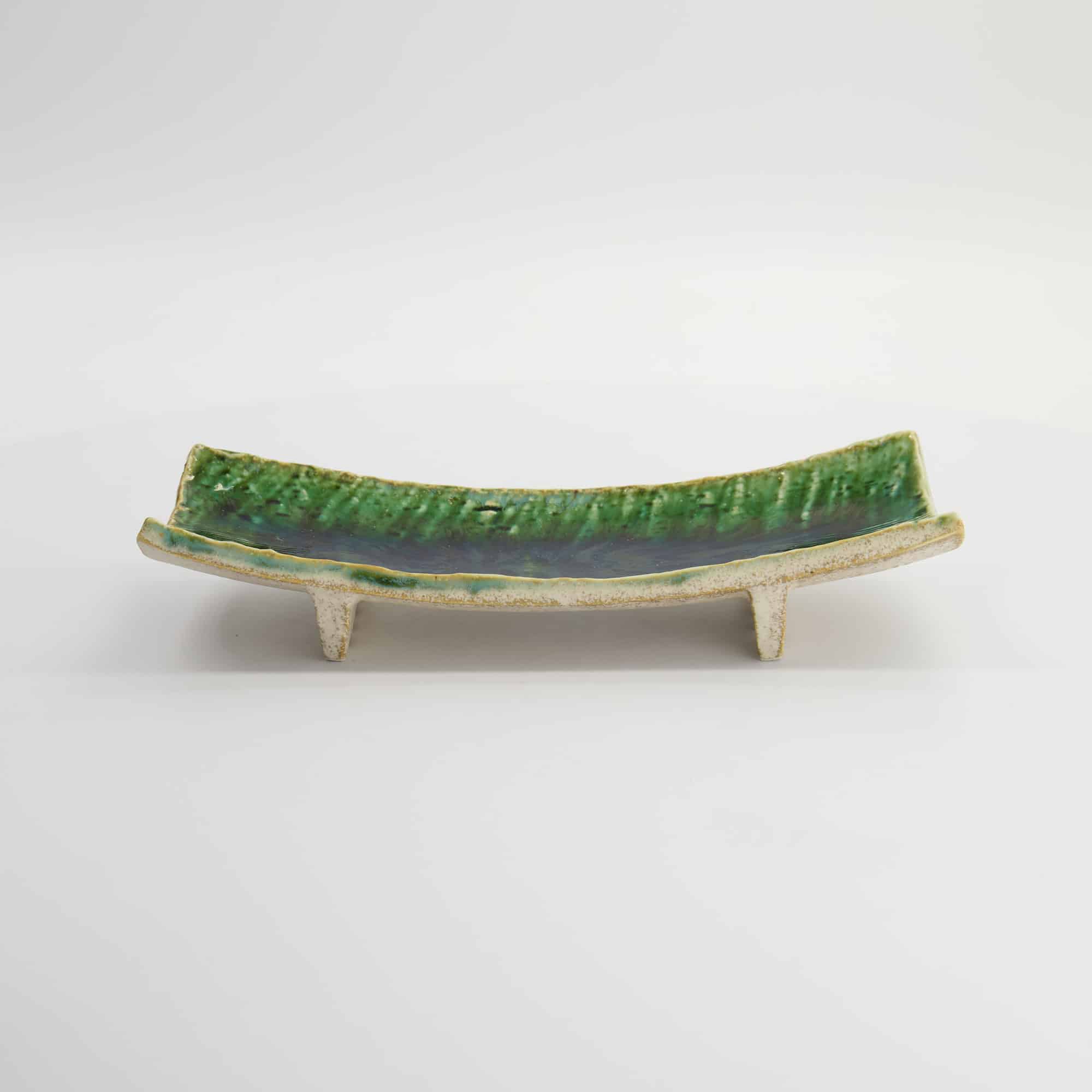 Tokyo Design Studio - Mino Craft Assiette Rectangulaire - 27.5x5.2cm - Vert – Image 5