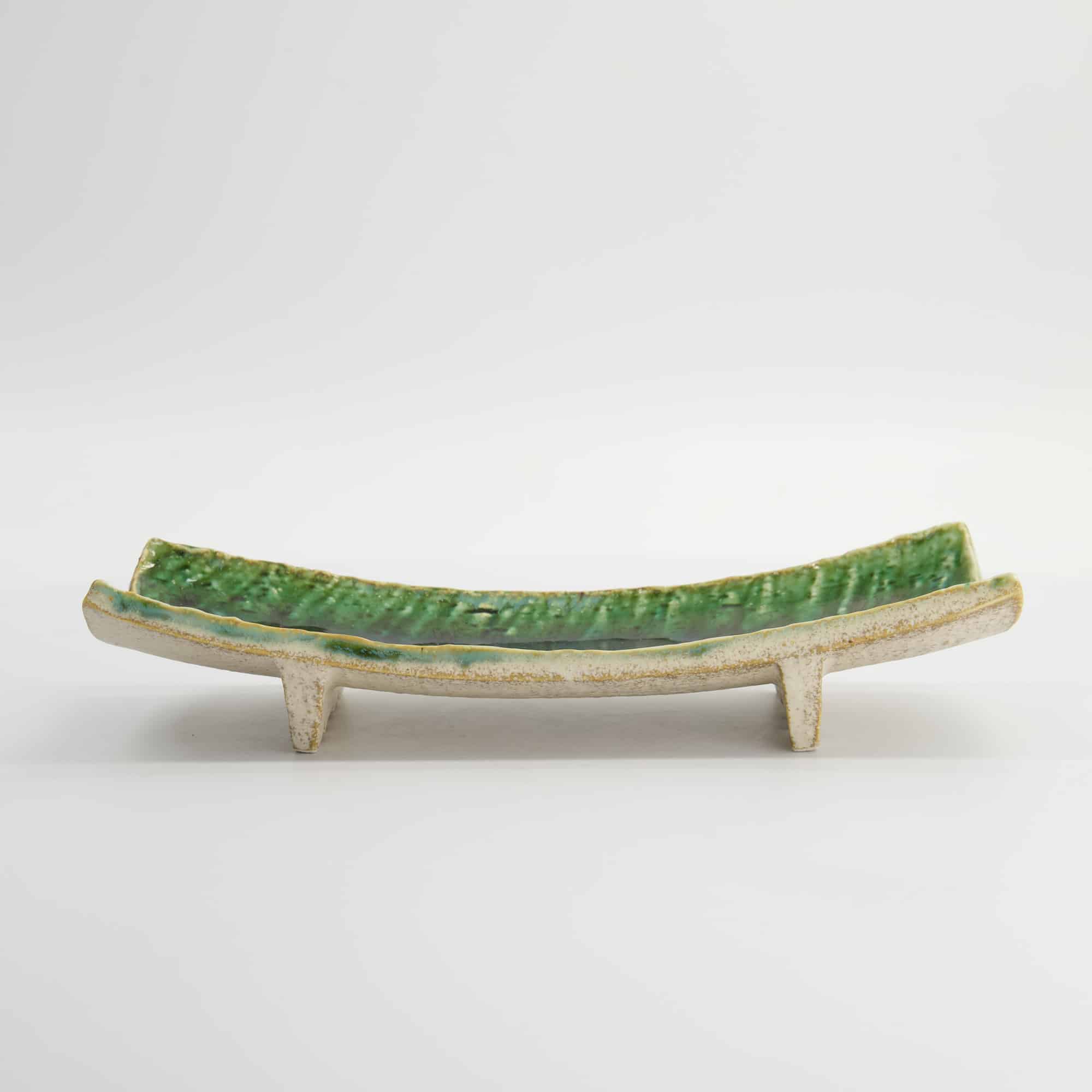 Tokyo Design Studio - Mino Craft Assiette Rectangulaire - 27.5x5.2cm - Vert – Image 2