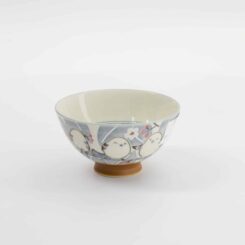 Tokyo Design Studio - Kawaii Rijstkom - Vogel Grijs - 11.5x6.2cm - 300ml