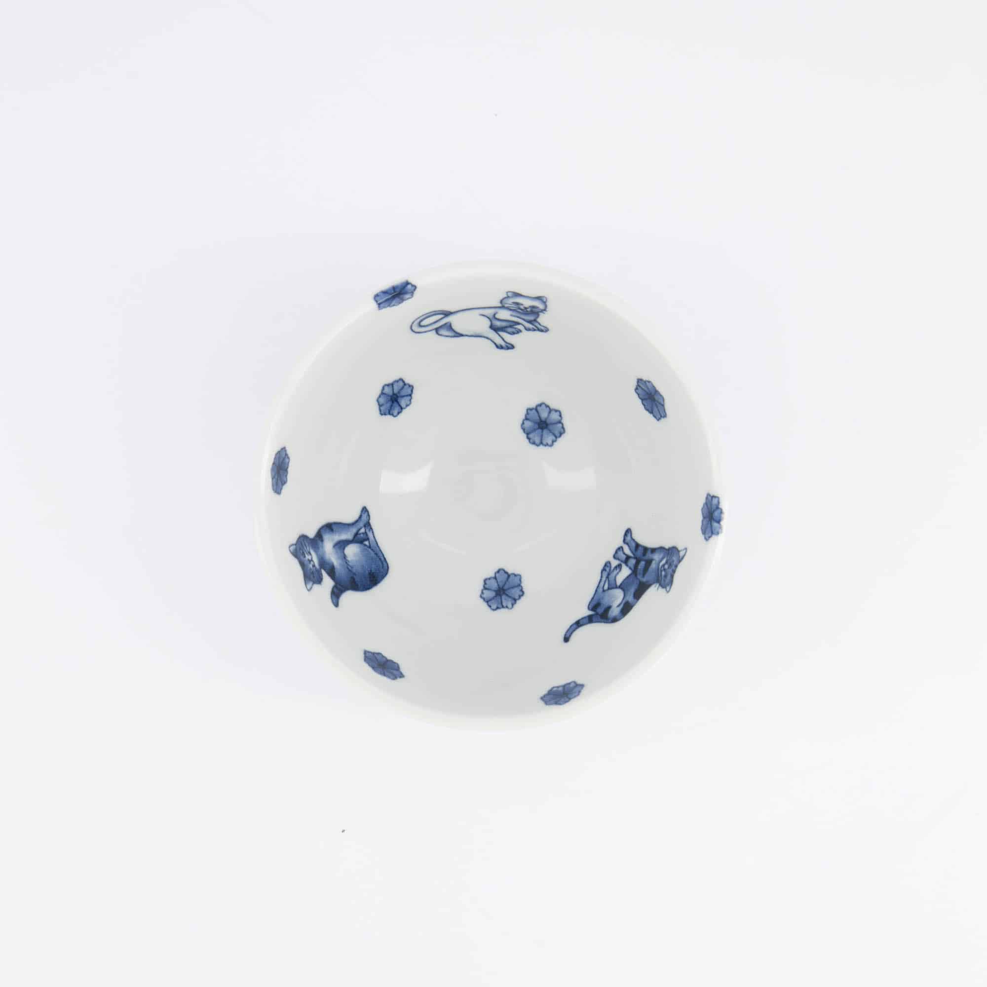 Tokyo Design Studio - Kawaii - Hananeko - Chat - Bol - à - Riz – 12 x 6.5 cm – Bleu – Image 3