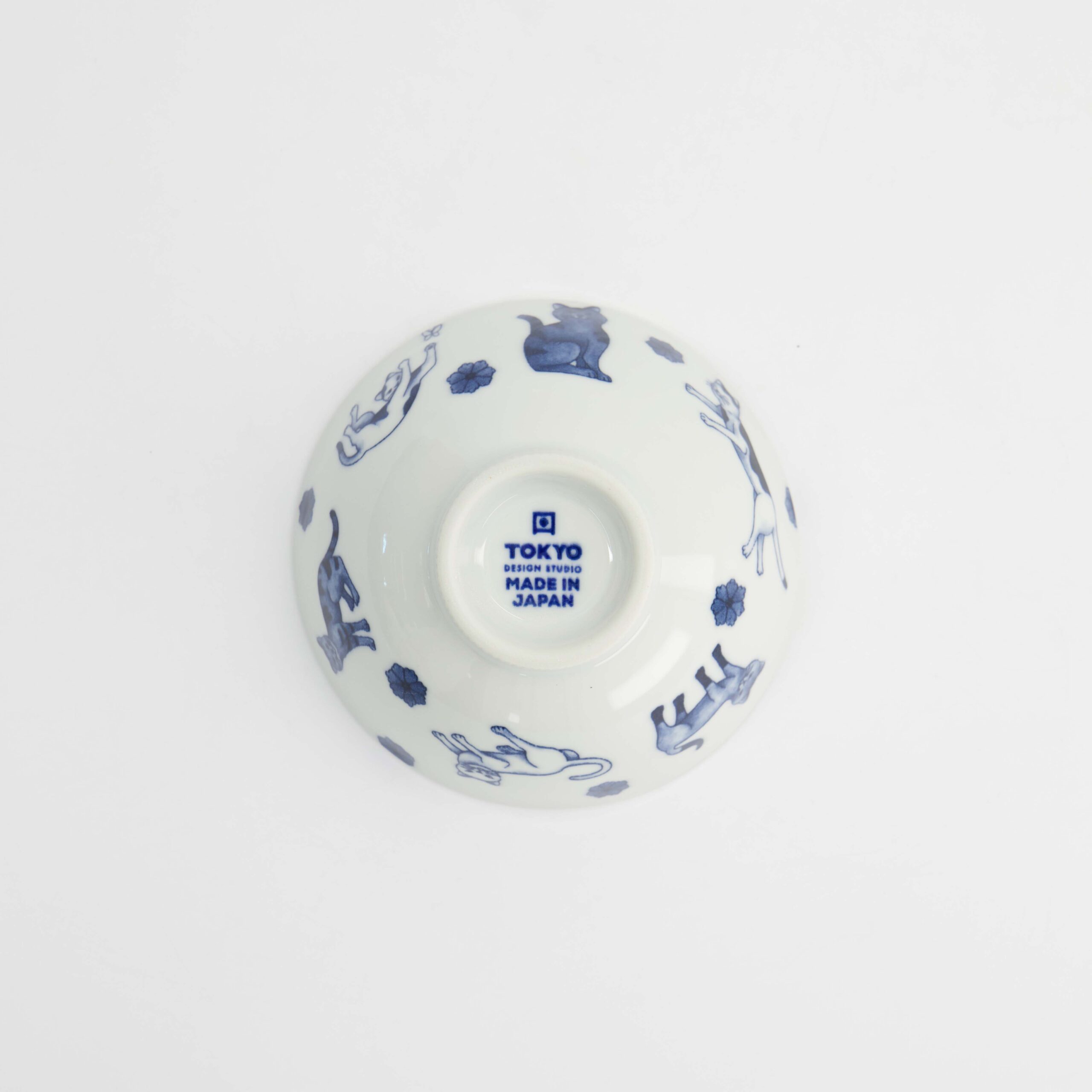 Tokyo Design Studio - Kawaii - Hananeko - Chat - Bol - à - Riz – 12 x 6.5 cm – Bleu – Image 4