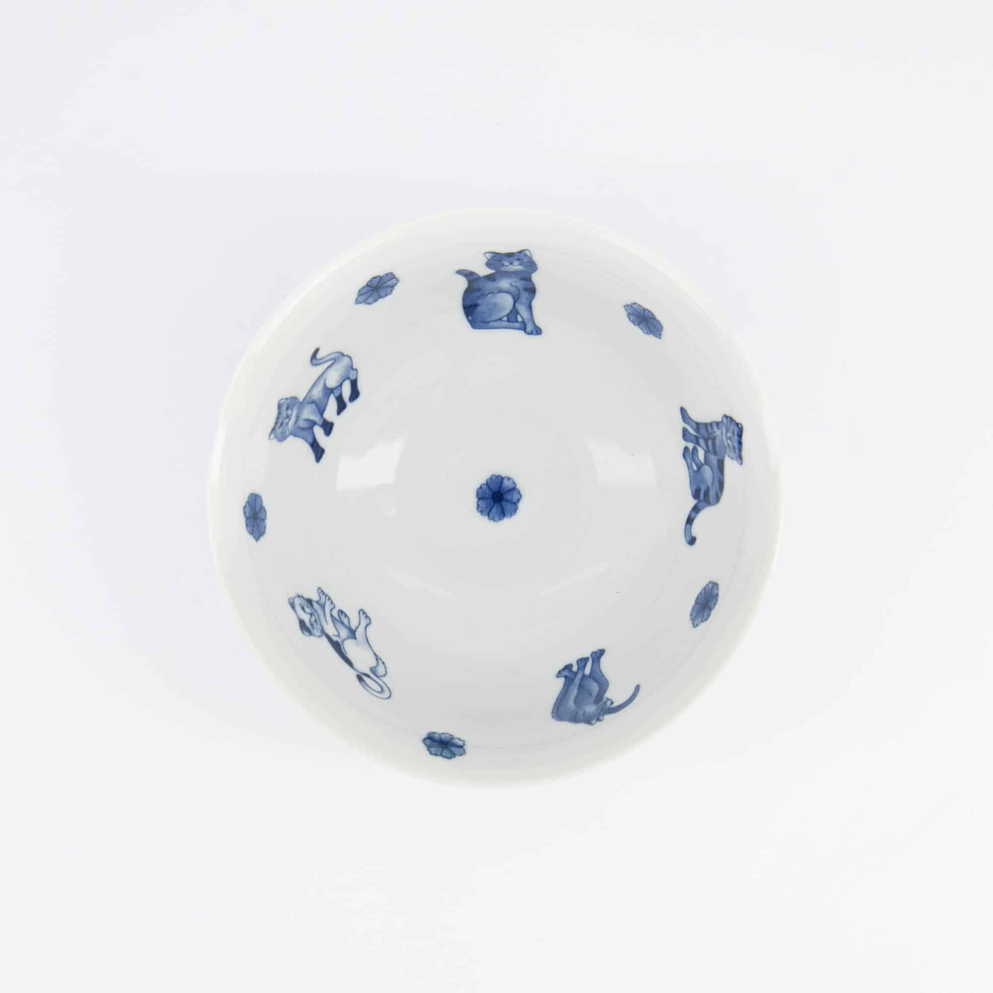 Tokyo Design Studio - Kawaii - Hananeko - Chat - Bol - Tayo – 15 x 7 cm – Bleu – Image 3