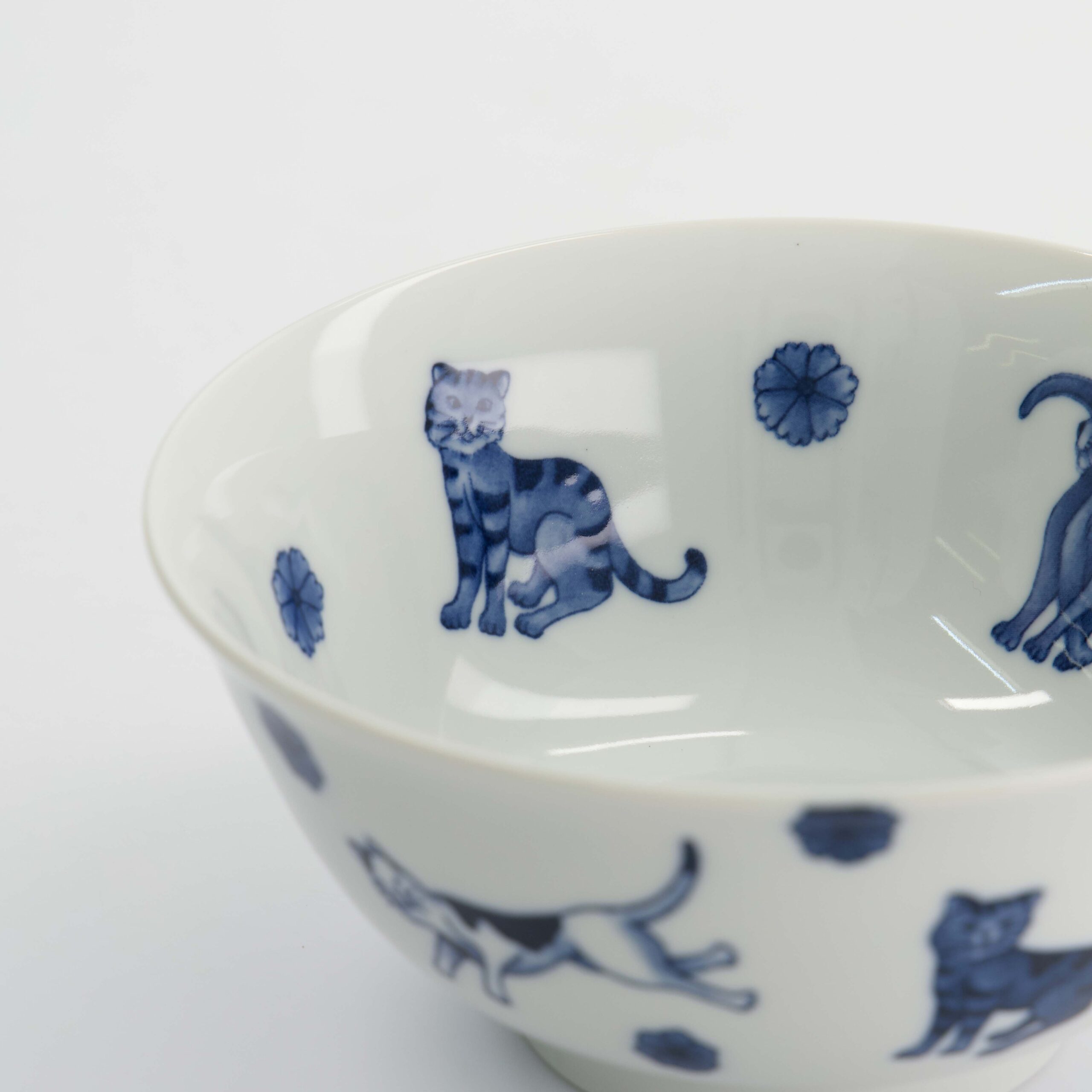 Tokyo Design Studio - Kawaii - Hananeko - Chat - Bol - Tayo – 15 x 7 cm – Bleu – Image 5