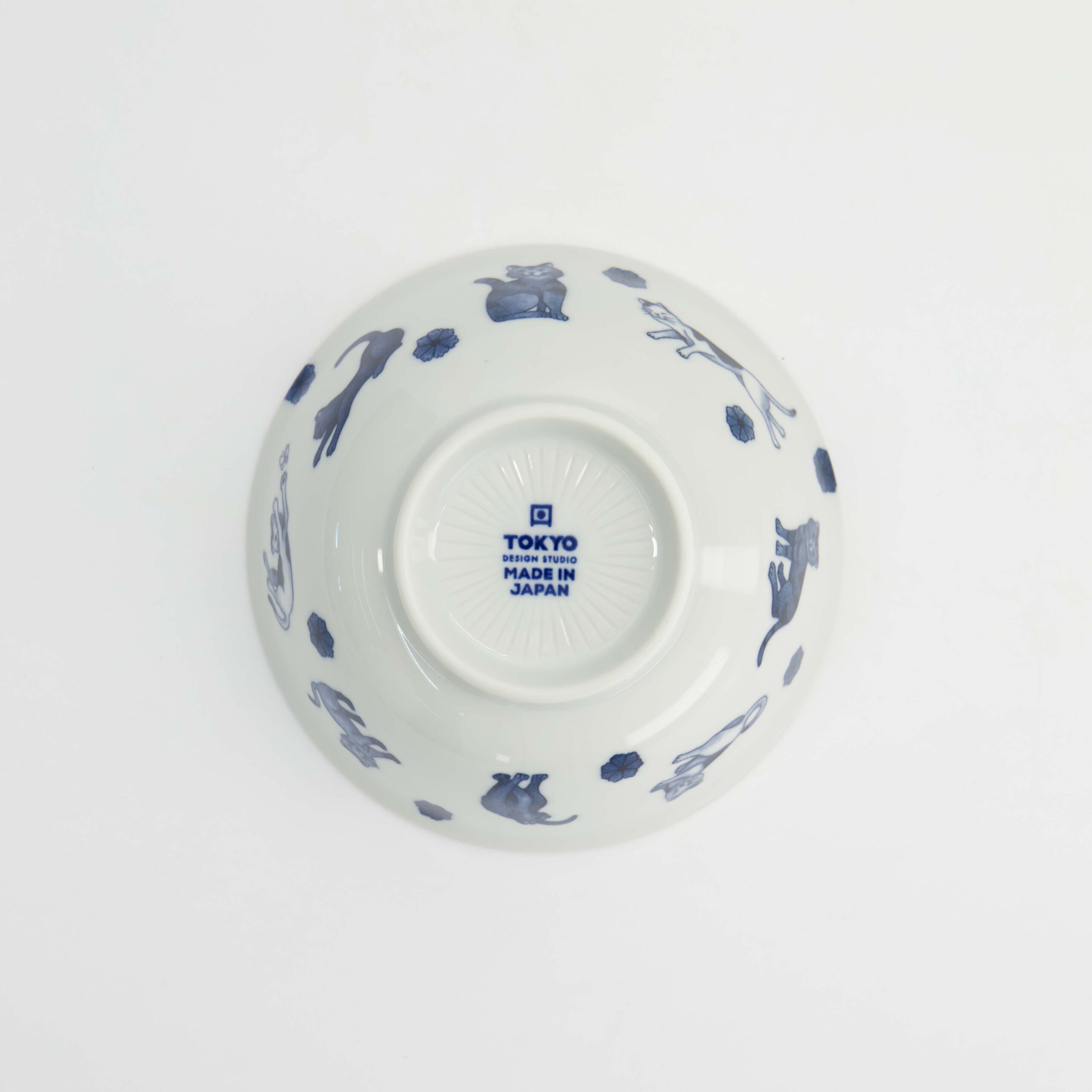 Tokyo Design Studio - Kawaii - Hananeko - Chat - Bol - Tayo – 15 x 7 cm – Bleu – Image 4