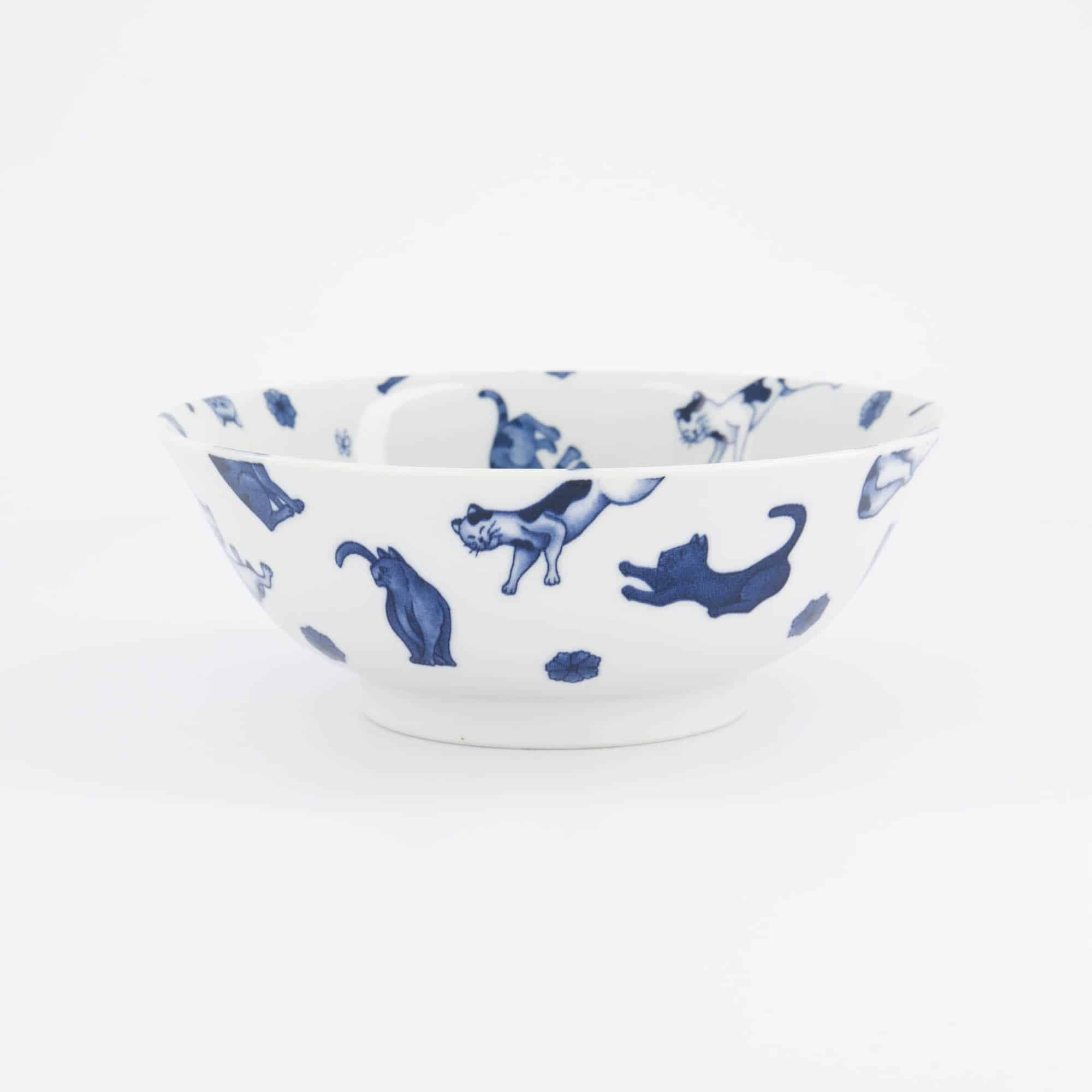 Tokyo Design Studio - Kawaii - Hananeko - Chat - Bol - à - Ramen – 19.8 x 7.5 cm – Bleu – Image 2