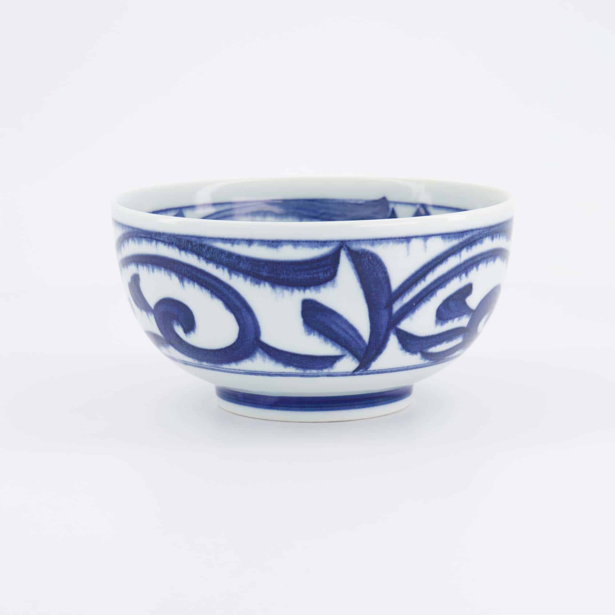 Tokyo Design Studio - Yamahida - Blue - Bol - Okonomi - Karakusa – 16 x 8.4 cm – 1000 ml – Image 3